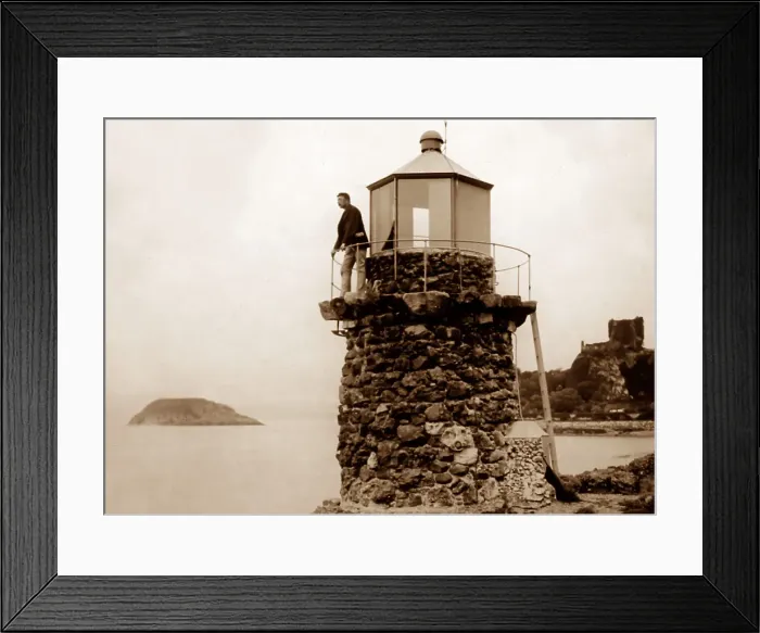 Framed Print : Dunollie Lighthouse, Oban, Scotland, Victorian period Framed Print : Dunollie Lighthouse, Oban, Scotland, Victorian period