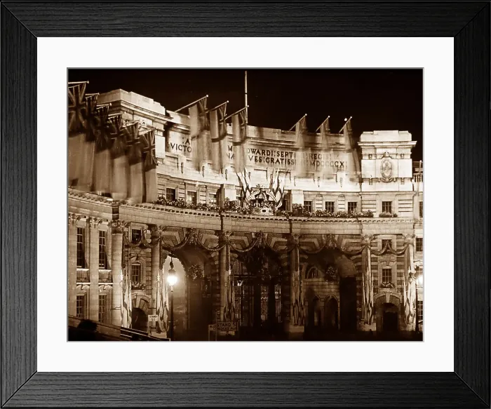 Framed Print : Admiralty Arch at night, London, probably 1920s Framed Print : Admiralty Arch at night, London, probably 1920s