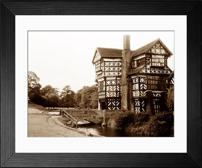 Framed Print : Little Moreton Hall, early 1900s Framed Print : Little Moreton Hall, early 1900s