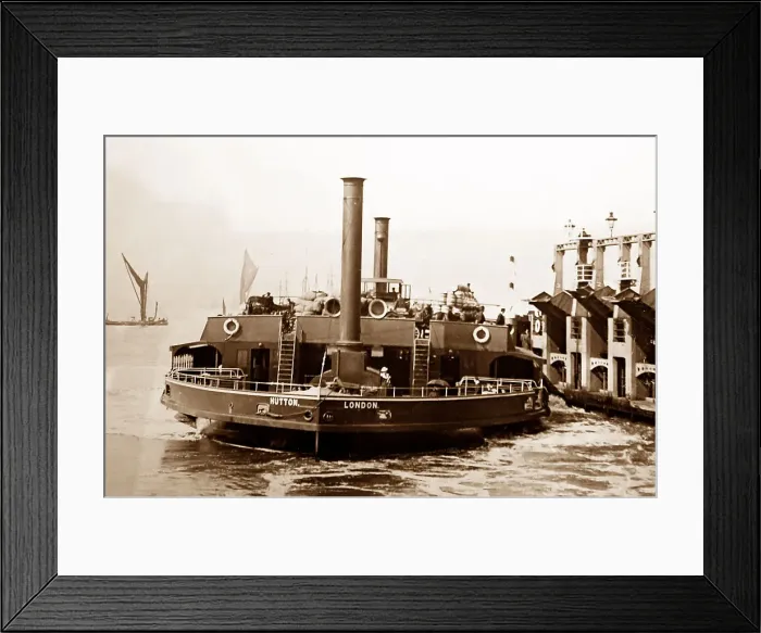 Framed Print : Woolwich Ferry Hutton, Victorian period Framed Print : Woolwich Ferry Hutton, Victorian period