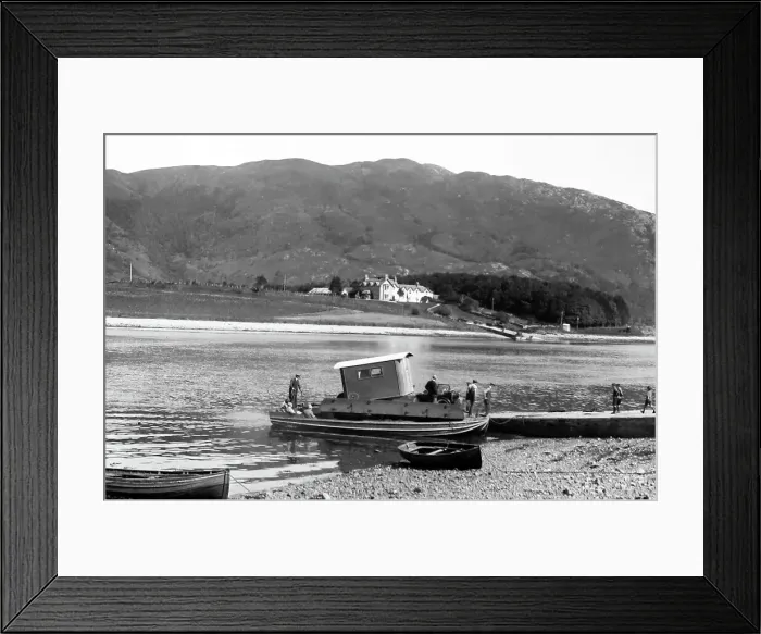 Framed Print : Ballachulish Car Ferry with car and caravan Framed Print : Ballachulish Car Ferry with car and caravan