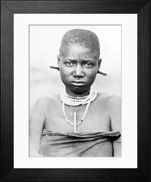 Framed Print : African girl, Victorian period Framed Print : African girl, Victorian period