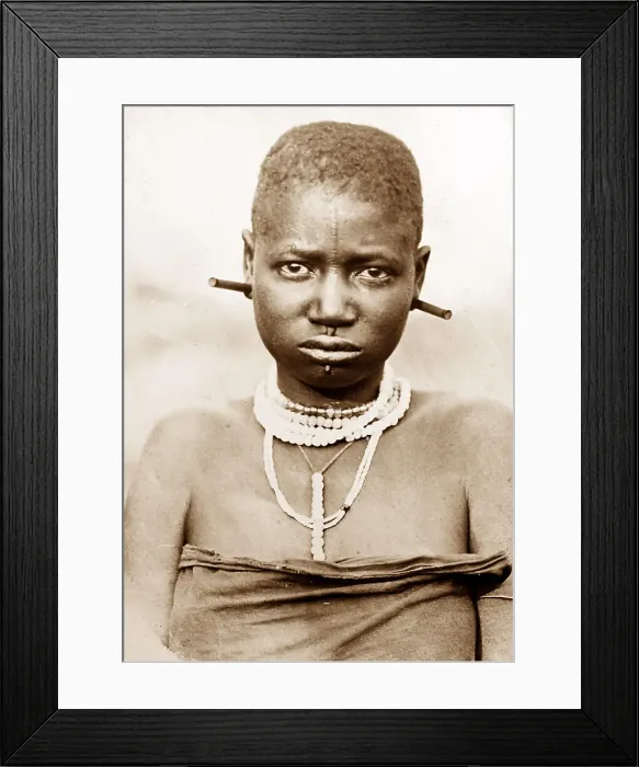 Framed Print : African girl, Victorian period Framed Print : African girl, Victorian period