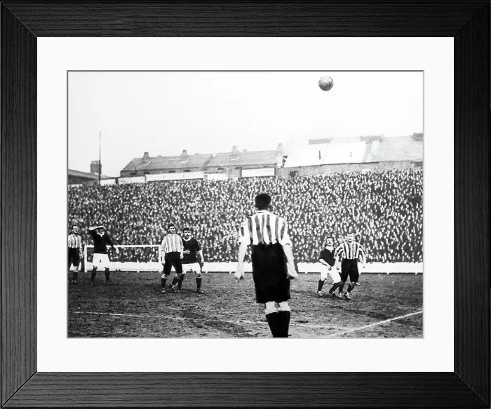 Framed Print : Football match crowd, early 1900s Framed Print : Football match crowd, early 1900s