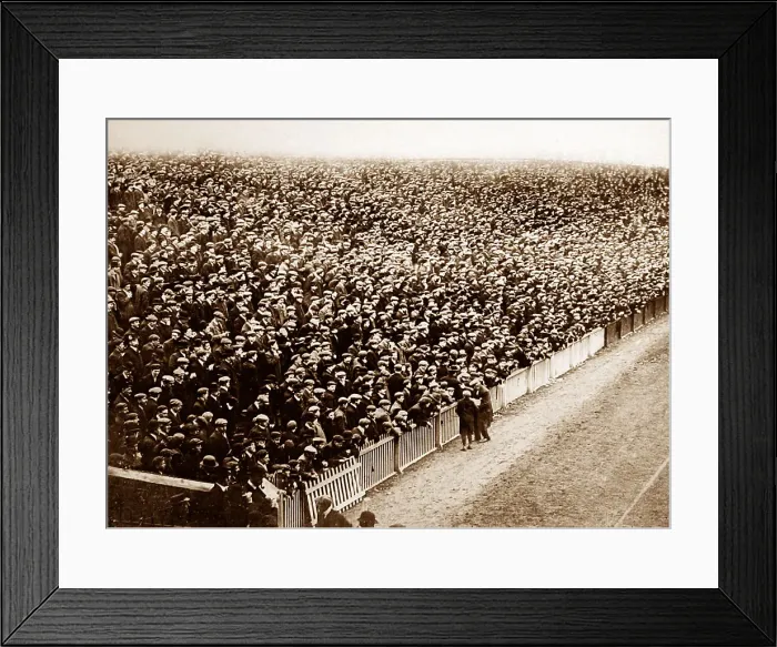 Framed Print : Football match crowd, early 1900s Framed Print : Football match crowd, early 1900s