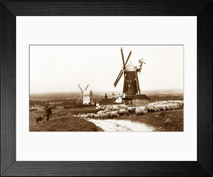 Framed Print : Brighton - Clayton Windmills Jack and Jill Framed Print : Brighton - Clayton Windmills Jack and Jill
