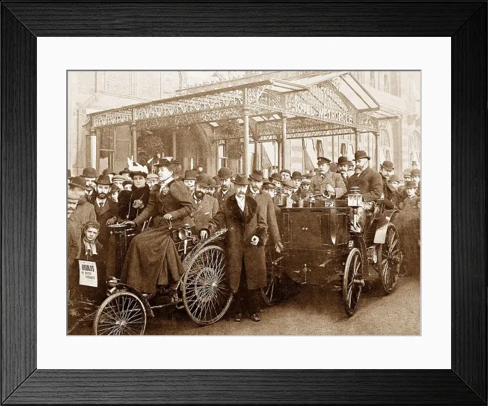 Framed Print : Brighton - Veteran cars at Hotel Metropole Framed Print : Brighton - Veteran cars at Hotel Metropole