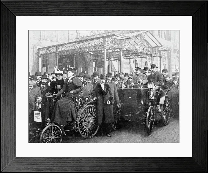 Framed Print : Brighton - Veteran cars at Hotel Metropole Framed Print : Brighton - Veteran cars at Hotel Metropole