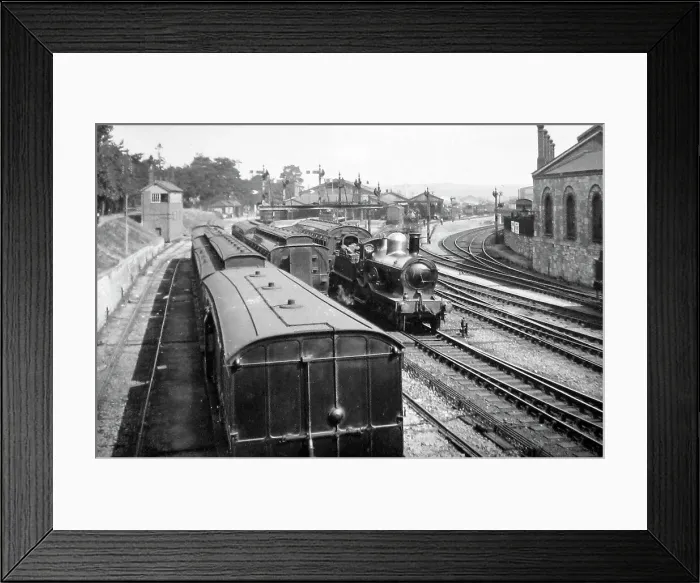 Framed Print : Newton abbott railway station devon in 1899 Framed Print : Newton abbott railway station devon in 1899