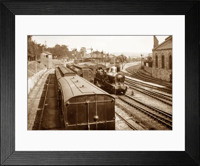 Framed Print : Newton abbott railway station devon in 1899 Framed Print : Newton abbott railway station devon in 1899