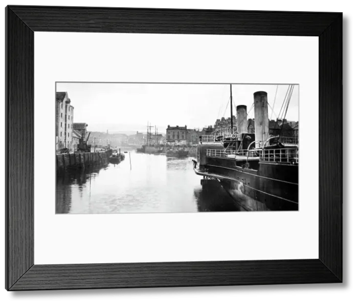 Framed Print : Old Harbour, Douglas, isle of Man, Victorian period Framed Print : Old Harbour, Douglas, isle of Man, Victorian period