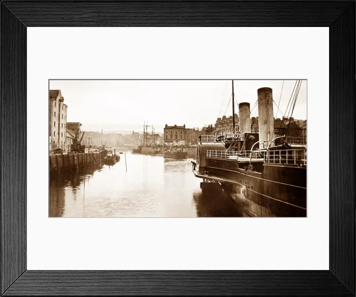 Framed Print : Old Harbour, Douglas, isle of Man, Victorian period Framed Print : Old Harbour, Douglas, isle of Man, Victorian period
