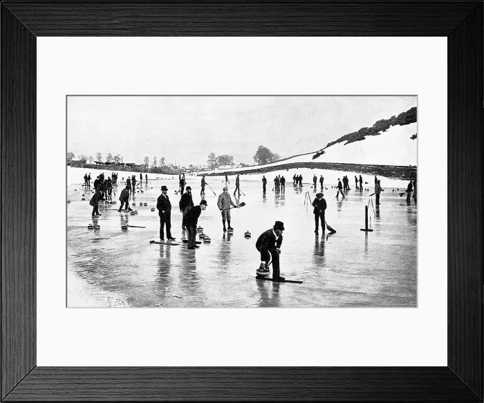 Framed Print : Curling, Waverley Club, Edinburgh, Scotland Framed Print : Curling, Waverley Club, Edinburgh, Scotland