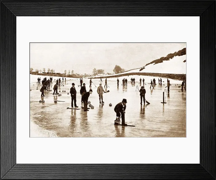 Framed Print : Curling, Waverley Club, Edinburgh, Scotland Framed Print : Curling, Waverley Club, Edinburgh, Scotland