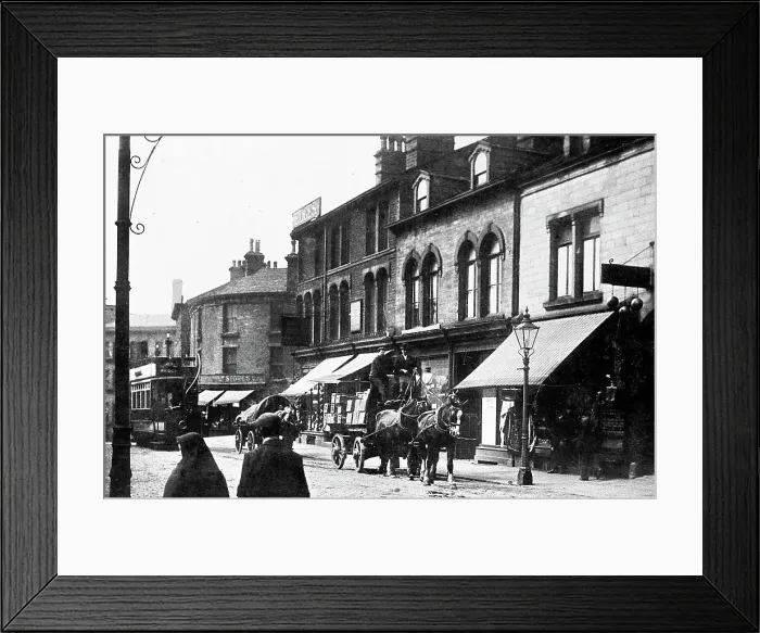Framed Print : Wharfe Street, Sowerby Bridge, early 1900s Framed Print : Wharfe Street, Sowerby Bridge, early 1900s