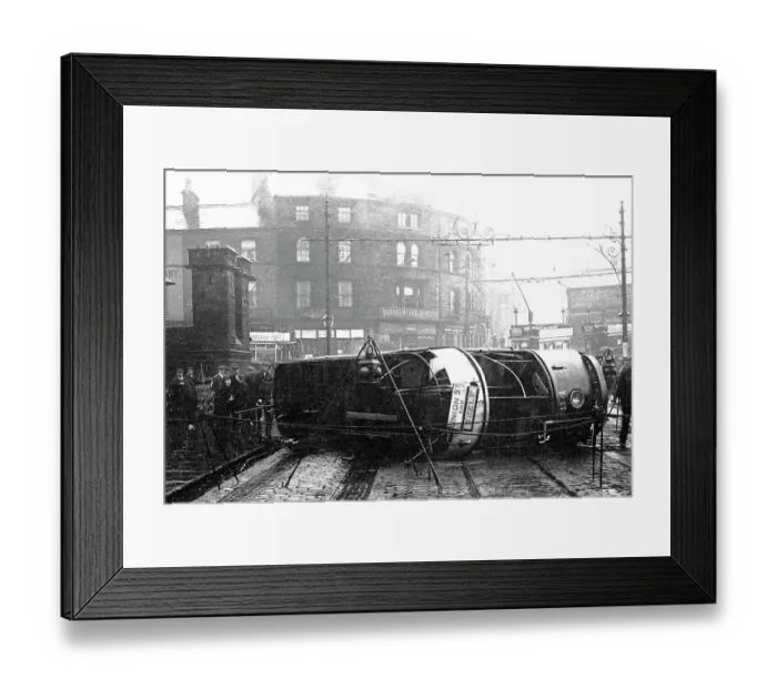 Framed Print : Halifax - tram accident Framed Print : Halifax - tram accident