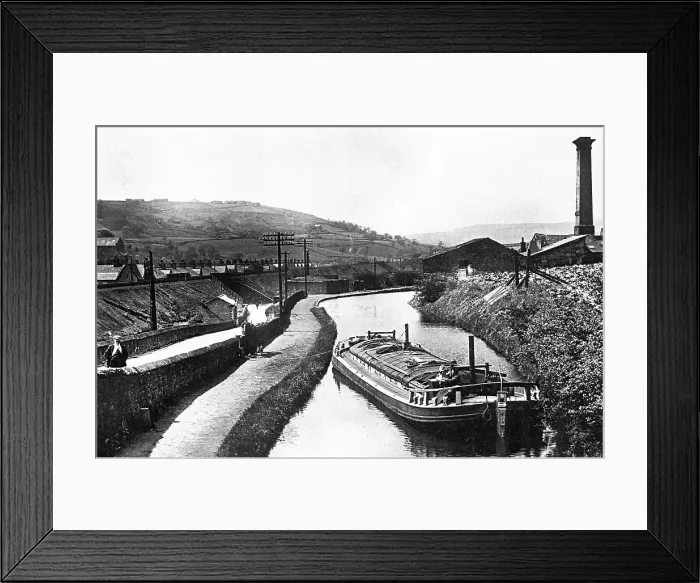 Framed Print : Copley canal barge near halifa Framed Print : Copley canal barge near halifa