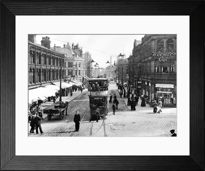 Framed Print : Halifax - Commercial Street from North Framed Print : Halifax - Commercial Street from North