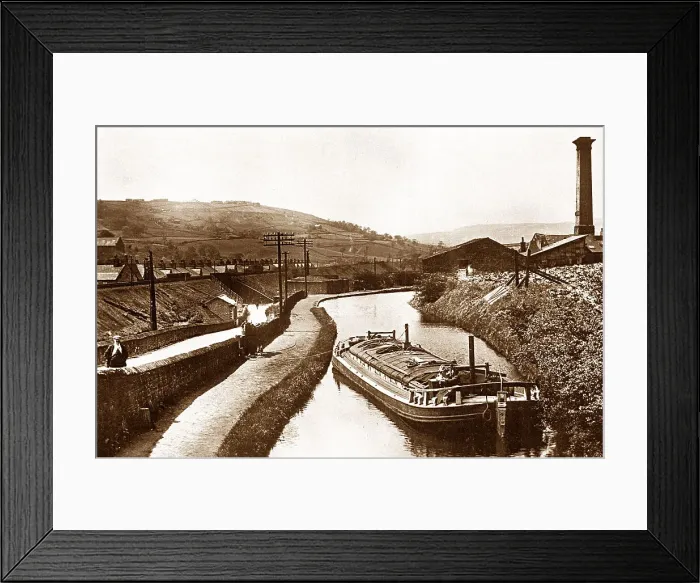 Framed Print : Copley canal barge near halifa Framed Print : Copley canal barge near halifa