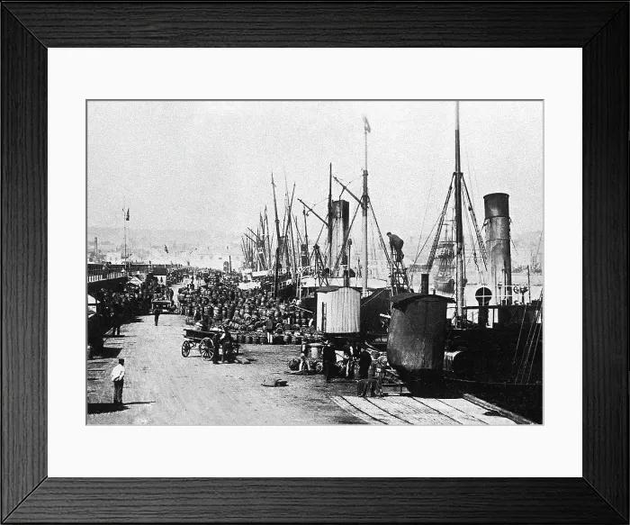 Framed Print : Shipping potatoes, Jersey Framed Print : Shipping potatoes, Jersey