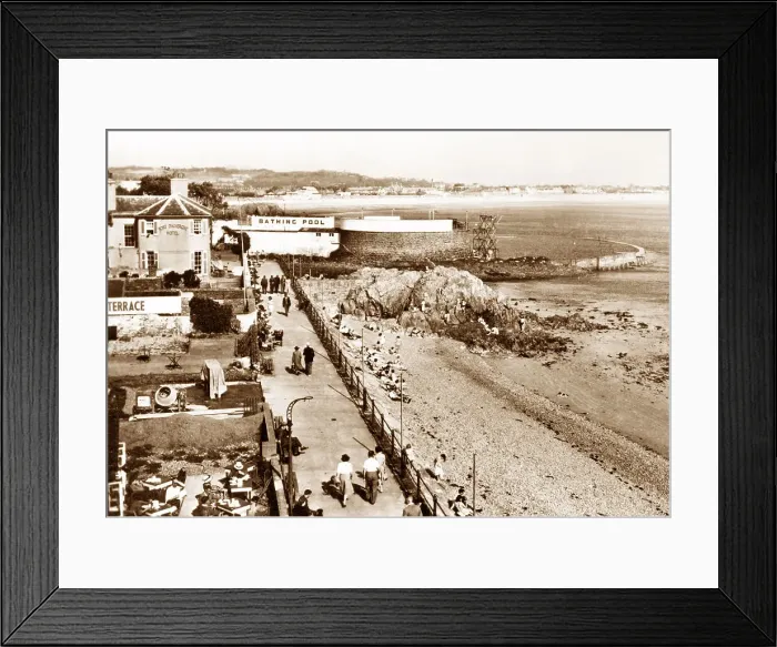 Framed Print : Havre de Pas, Walk and Pool, Jersey Framed Print : Havre de Pas, Walk and Pool, Jersey