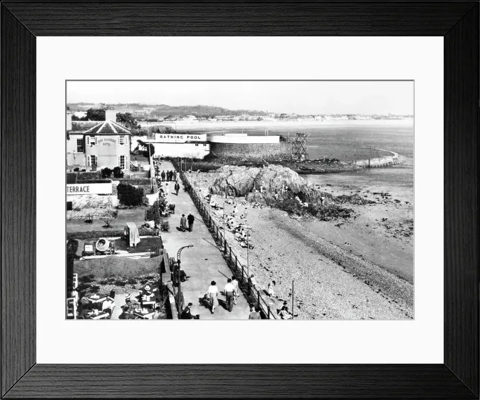 Framed Print : Havre de Pas, Walk and Pool, Jersey Framed Print : Havre de Pas, Walk and Pool, Jersey