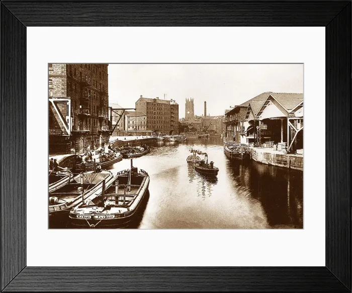 Framed Print : River Aire from Leeds Bridge Leeds Framed Print : River Aire from Leeds Bridge Leeds