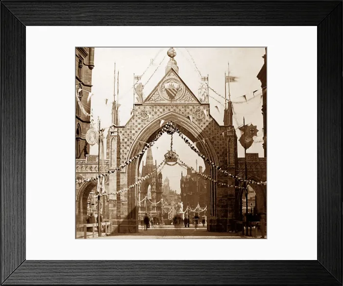 Framed Print : QV visit to, Manchester 21st may 1894