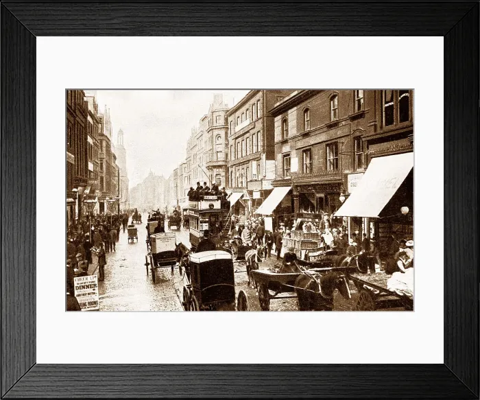 Framed Print : Market Street from Spring Gardens, Manchester Framed Print : Market Street from Spring Gardens, Manchester