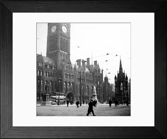 Framed Print : Albert Square Manchester Vintage Lantern Slide Framed Print : Albert Square Manchester Vintage Lantern Slide