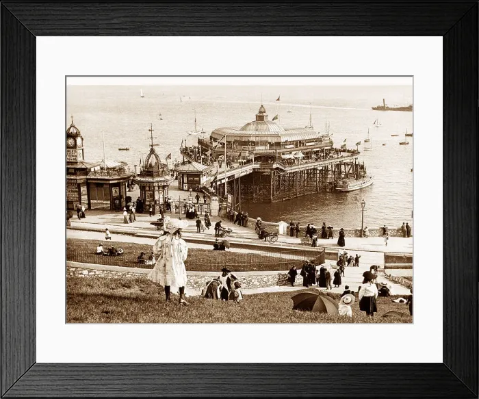 Framed Print : Plymouth pier post 1891 Framed Print : Plymouth pier post 1891