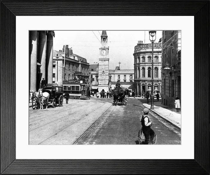 Framed Print : Plymouth - Royal Hotel and Clock Tower Framed Print : Plymouth - Royal Hotel and Clock Tower