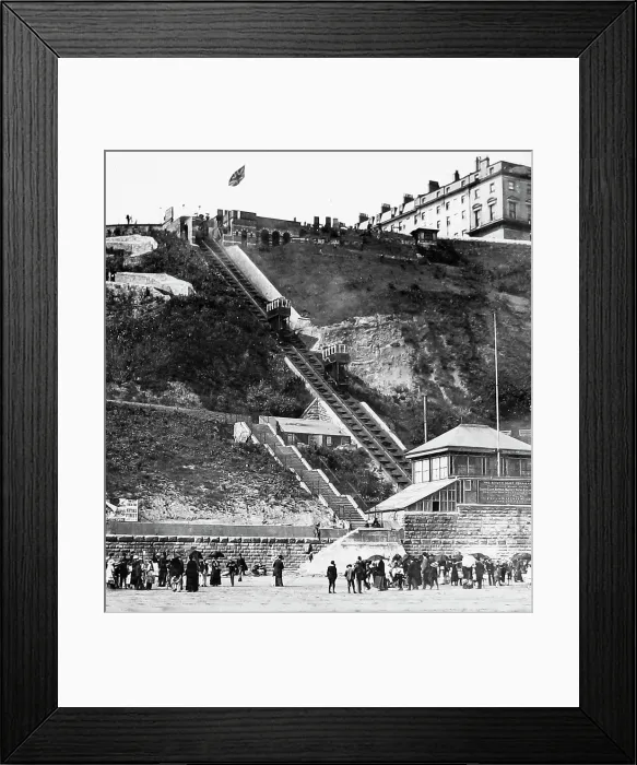 Framed Print : Scarborough Cliff railway Funicular Framed Print : Scarborough Cliff railway Funicular