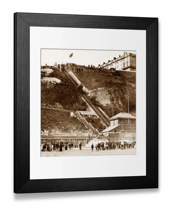 Framed Print : Scarborough Cliff railway Funicular Framed Print : Scarborough Cliff railway Funicular