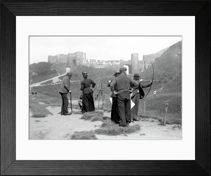 Framed Print : Castle Archery - Scarborough Castle Framed Print : Castle Archery - Scarborough Castle