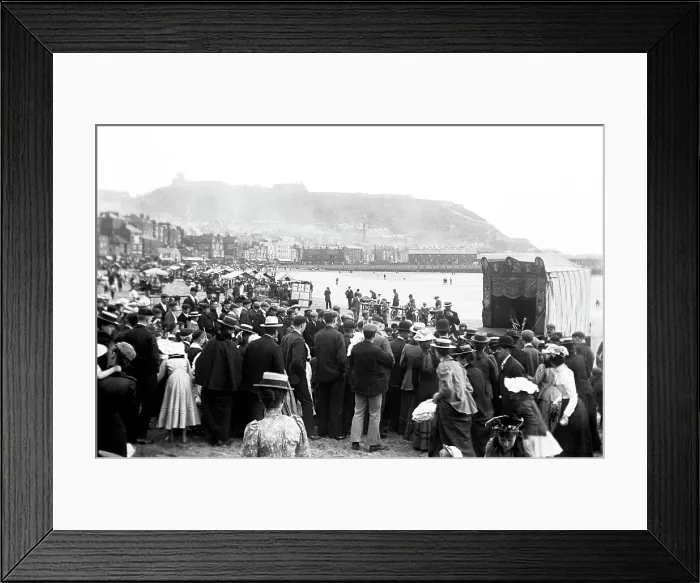 Framed Print : Beach Seaside - Punch and Judy - Scarborough Framed Print : Beach Seaside - Punch and Judy - Scarborough