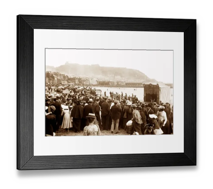 Framed Print : Beach Seaside - Punch and Judy - Scarborough Framed Print : Beach Seaside - Punch and Judy - Scarborough