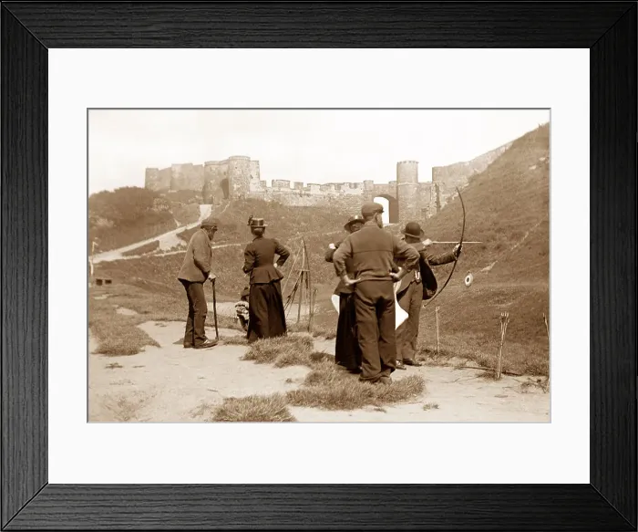 Framed Print : Castle Archery - Scarborough Castle Framed Print : Castle Archery - Scarborough Castle