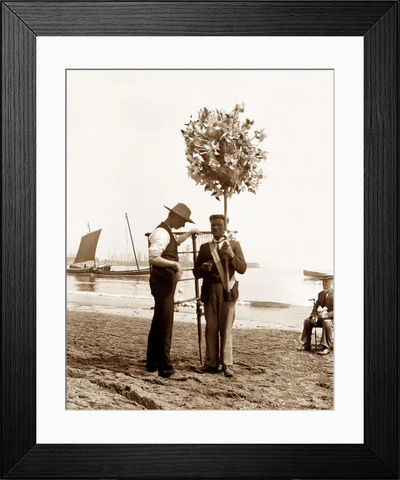 Framed Print : Beach Hawker - Scarborough beach Framed Print : Beach Hawker - Scarborough beach