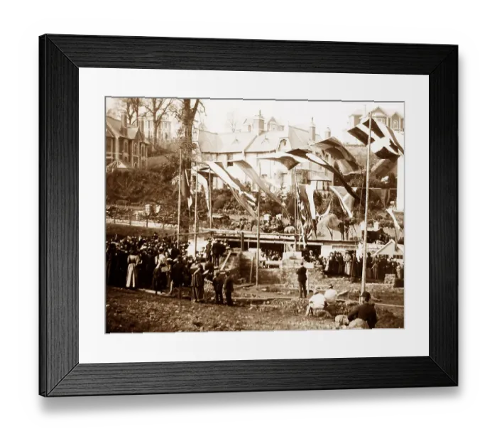 Framed Print : Cockington Church laying foundation stone Framed Print : Cockington Church laying foundation stone