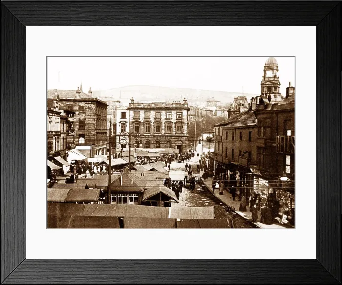 Framed Print : Dewsbury - Market Place Framed Print : Dewsbury - Market Place