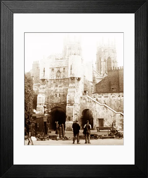 Framed Print : Bootham Bar Road Works York Framed Print : Bootham Bar Road Works York