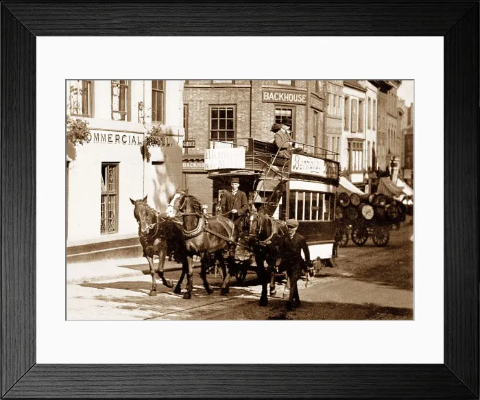 Framed Print : Horse-drawn tram York Framed Print : Horse-drawn tram York