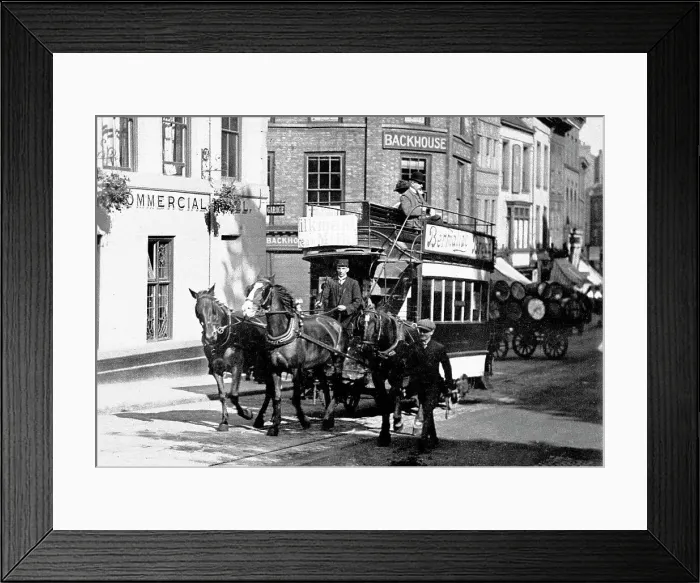 Framed Print : Horse-drawn tram York Framed Print : Horse-drawn tram York