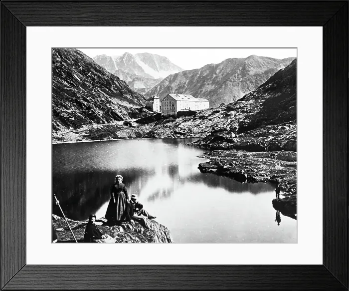 Framed Print : Great St. Bernard Hospice, Switzerland, Victorian period Framed Print : Great St. Bernard Hospice, Switzerland, Victorian period