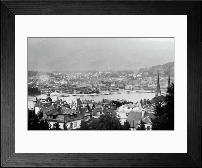 Framed Print : Lucerne, Switzerland, Victorian period Framed Print : Lucerne, Switzerland, Victorian period