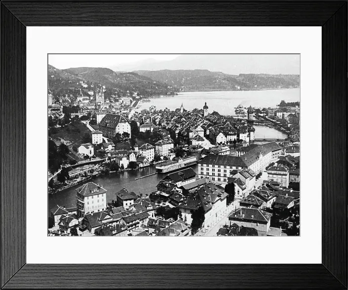 Framed Print : Lucerne, Switzerland, Victorian period Framed Print : Lucerne, Switzerland, Victorian period