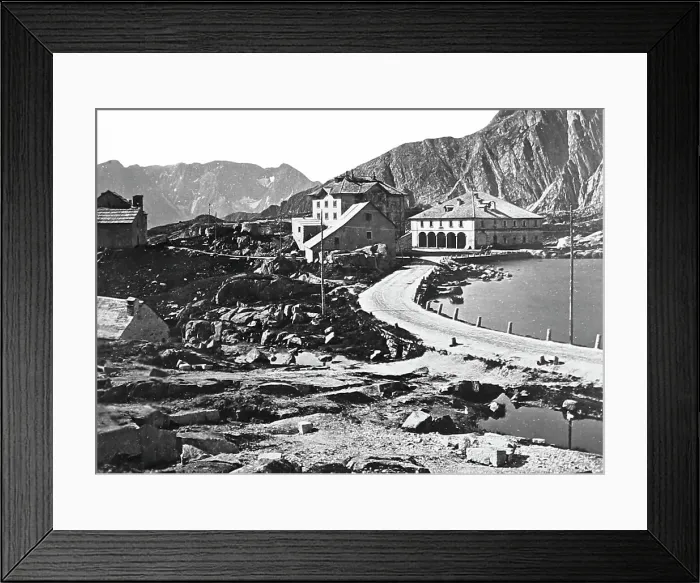 Framed Print : St. Gotthard Hospice, Switzerland, Victorian period Framed Print : St. Gotthard Hospice, Switzerland, Victorian period