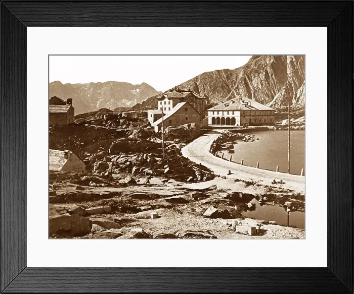 Framed Print : St. Gotthard Hospice, Switzerland, Victorian period Framed Print : St. Gotthard Hospice, Switzerland, Victorian period