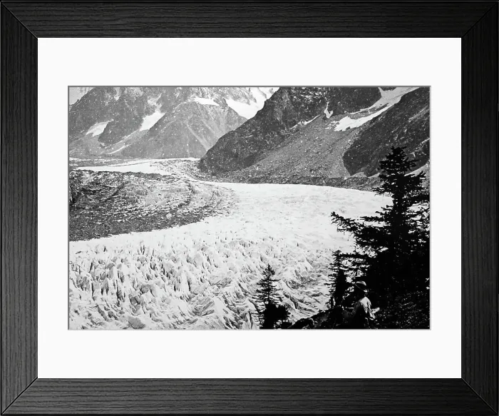 Framed Print : Mer de Glace Glacier, French Alps, Victorian period Framed Print : Mer de Glace Glacier, French Alps, Victorian period